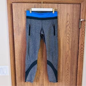 Lululemon Inspire Tight II Heathered Black Lakeside Blue